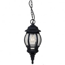 Φωτιστικό Φανάρι Κρεμαστό με ντουί E27 Polycarbonate Μαύρο IP44 96515P/BL